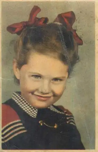 Cute girl portrait Hungary postcard