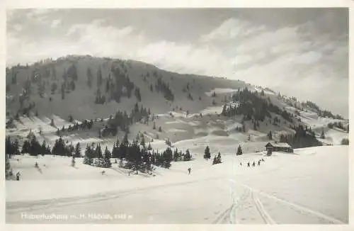 Hubertushaus m. H. Hadrich Austria winter scenery photo postcard