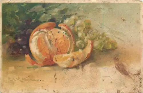 C. Klein still life with orange & grapes