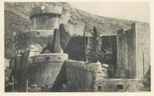 Croatia Ragusa Dubrovnik citadel real photo postcard