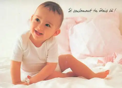 Postcard little baby beautiful smile