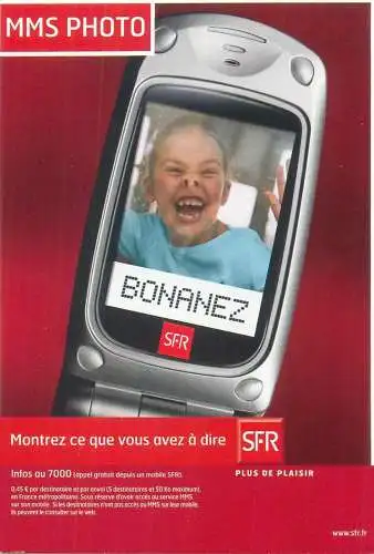 children Postcard MMS photo mobile phone ad comic funny boy laugh