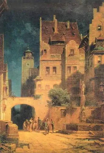 Paintings postcard Carl Spitzweg serenade in the moonlight