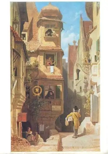 Paintings postcard Carl Spitzweg Kulturgeschichte Leipzig