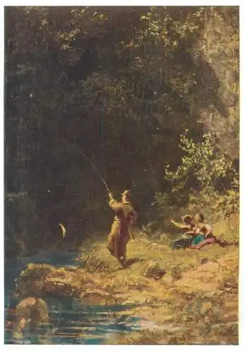 Paintings postcard Carl Spitzweg Der Angler Dresden