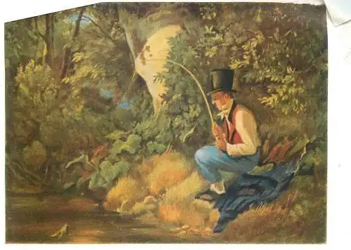 Paintings postcard Carl Spitzweg Der Angler Munchen