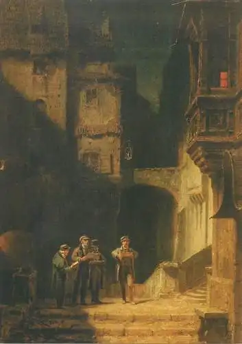 Paintings postcard Carl Spitzweg The Quartet Germany