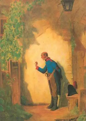Paintings postcard Carl Spitzweg The Fly Germany