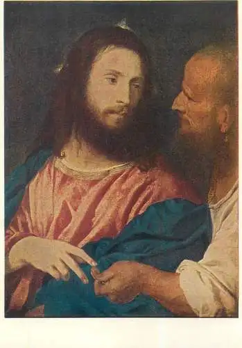 Paintings postcard Tiziano Vecelli Der Zinsgroschen