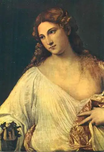Paintings postcard Firenze Uffizi Tiziano Vecellio La Flora