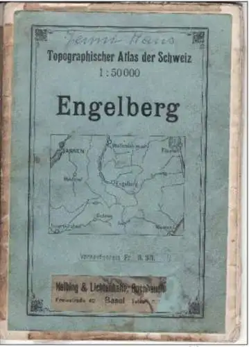 Topographical map Switzerland Engelberg und Umgebung, scale 1:50.000