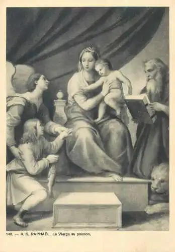 Paintings postcard R.S. Raphael La Vierge au poisson