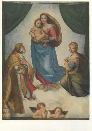 Paintings postcard Raffael The Sistine Madonna