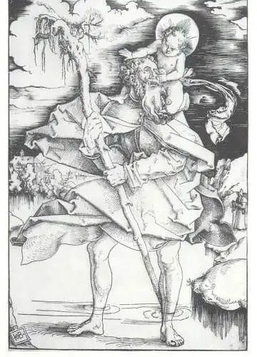 Paintings postcard Hans Baldung gen Grien Der heilige Christophorus