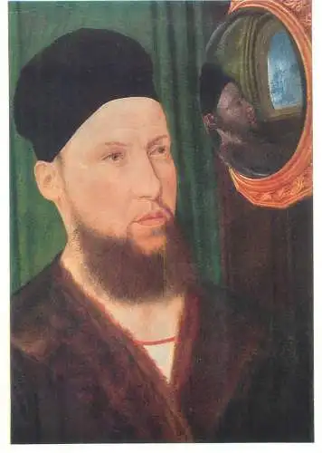 Paintings postcard Meister des Aachener altars Bildnis des Frankfurter Patrriziers Hans von Melem Munchen