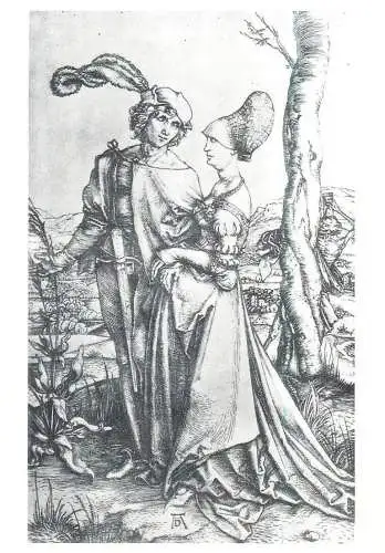 Paintings postcard Albrecht Durer Der Spazieraang Dresden