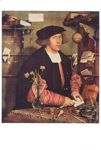 Paintings postcard Hans Holbein Kaufmann Gisze Berlin