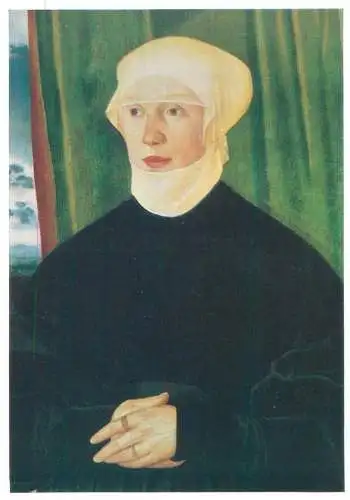 Paintings postcard Hans Muelich Die Frau des Andreas Ligsalz Munchen