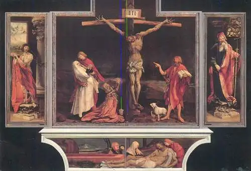 Paintings postcard Musee d'Unterlinden Colmar Grunewald Jesus on cross