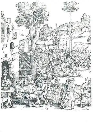 Paintings postcard Hans Sebald Beham Das hrohe kirchweihfest