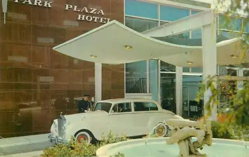 Classic oldtimer car in front of Park Plaza Hotel Canada Toronto