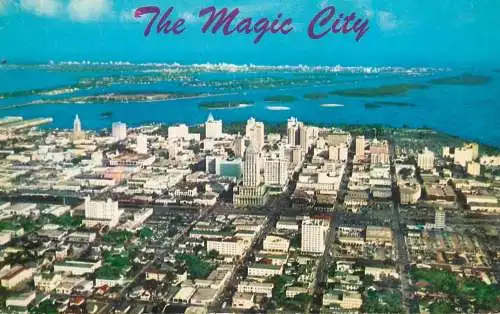 Miami from the air 1960