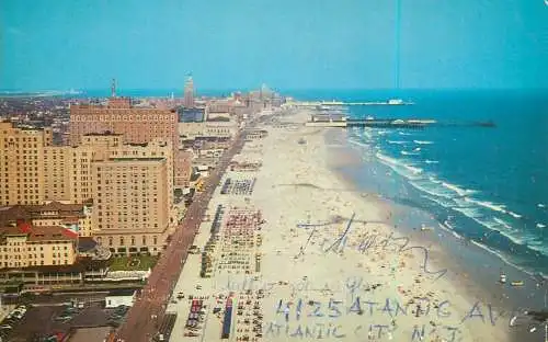 An airplane view of Atlantic city