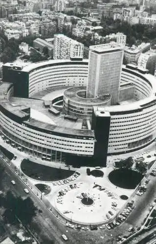 Postcard France Paris le batiment de la Radio Francaise vue aerienne