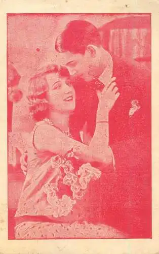 Couples postcard Romania love elegance smile romance pearls Sanica Curte 1940