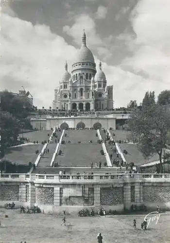 Postcard France Paris et ses merveilles Basilique du Sacre-Coeur de Montmartre et les Jardins