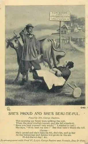 vintage funny humour Postcard For sale, for orders to view apply She's proud and she's beau-tie-ful by Mr. George Bastow