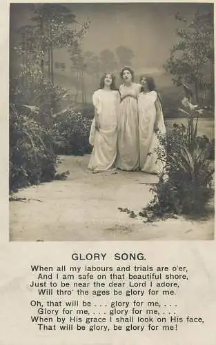 vintage Glory Song Postcard charming ladies choir