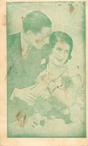 Couples postcard Romania love elegance smile romance Sanica Curte 1940