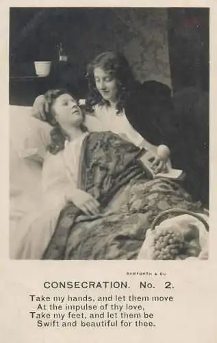 Consecration no. 2 vintage Postcard charming lovers couple