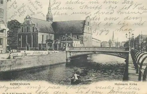 vintage Postcard Denmark Copenhagen Holmens Kirke