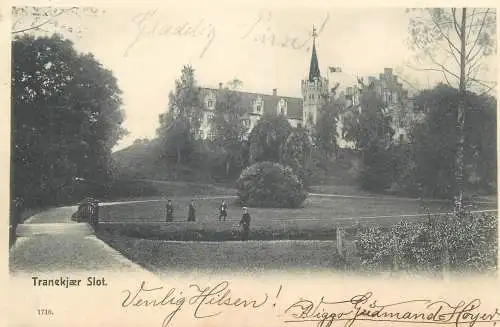 vintage Postcard Denmark Tranekjaer castle