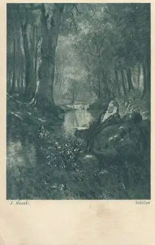 Schiller by J. Nosek Efhaus Gravure Postkarte