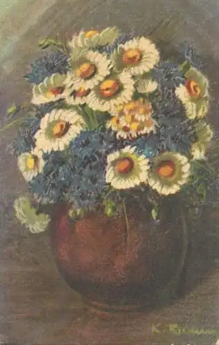 Wennau Pastell flowers vase daisies