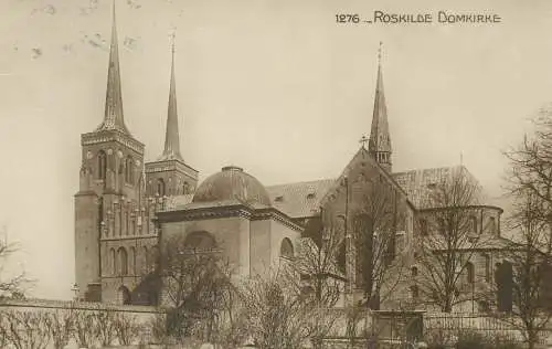 vintage Postcard Denmark Roskilde Domkirke