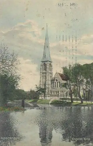 vintage Postcard Denmark Copenahgen Engelsk Kirke