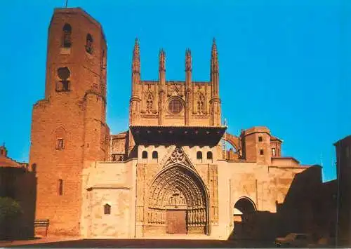 Postcard Spain Huesca Cathedral Gothic architecture style