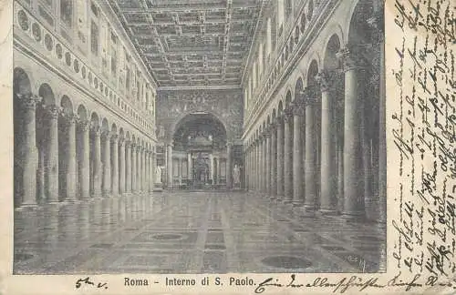 Roma interno di S. Paolo 1902