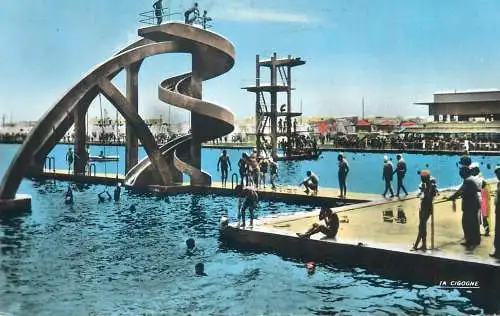 Casablanca piscine municipale cpsm Luftpost via Aerea