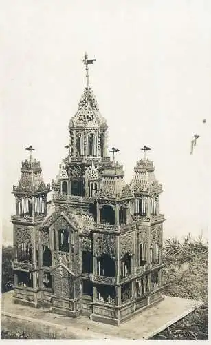 Wooden church maquette model photo postcard Johs. Tanner, Photos , Buhler ( App. )