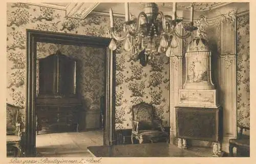 Goethe Museum Postkarte das grosse Staatszimmer