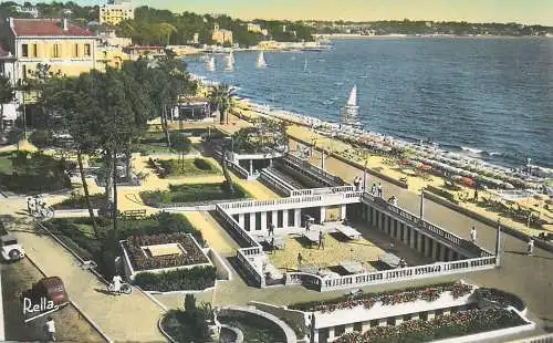 Juan-les-Pins les nouveaux amenagements et Promenade du President Roosevelt cpsm France
