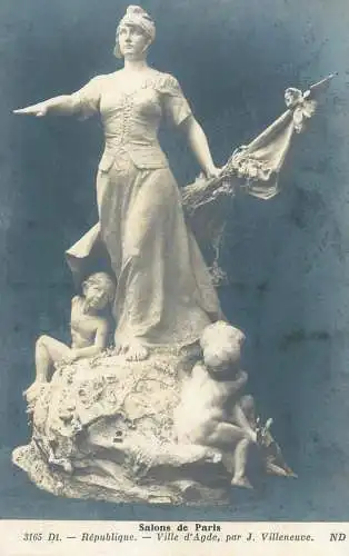 Salon Paris Republique sculpture ville d`Agde par J. Villeneuve