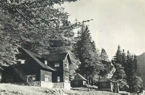 Romania postcard Carpathian Mountains Bucegi massif chalet Poiana Stanii 1970
