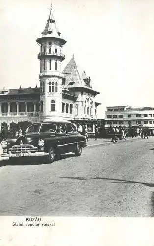 Romania postcard Buzau regional hall 1962