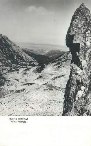 Romania postcard Carpathian mountains Retezat massif Valea Pietrele 1959